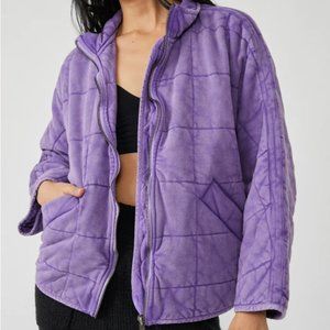 WOMEN'S FREE PEOPLE DOLMAN QUILTED JACKET - MOONBERRY